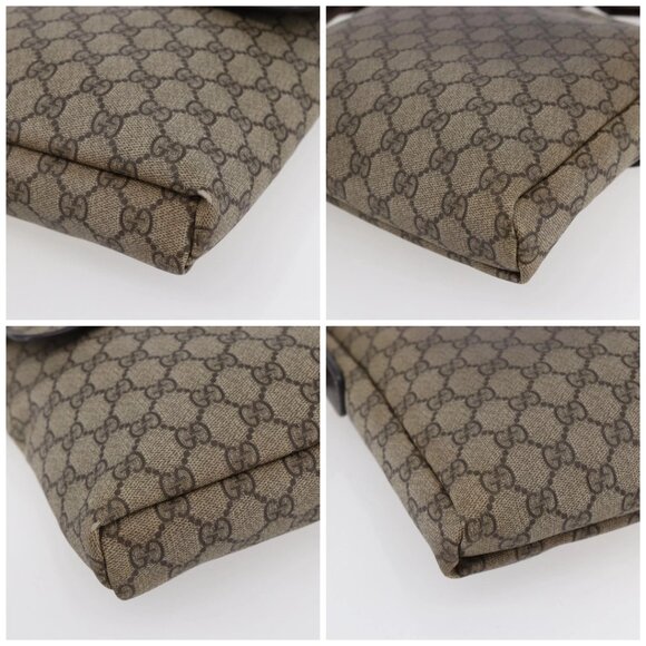 GUCCI GG Supreme Shoulder Bag PVC Leather Beige Gold 223666 Auth bs30094 - Picture 14 of 16